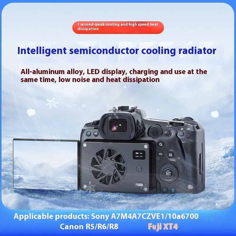 Black aluminium alloy smart cooling mute fan radiator measuring 89mm x 52mm x 25.95mm