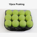 Rubber dog tennis ball toy in five colours: blue, green, pink, orange, and red