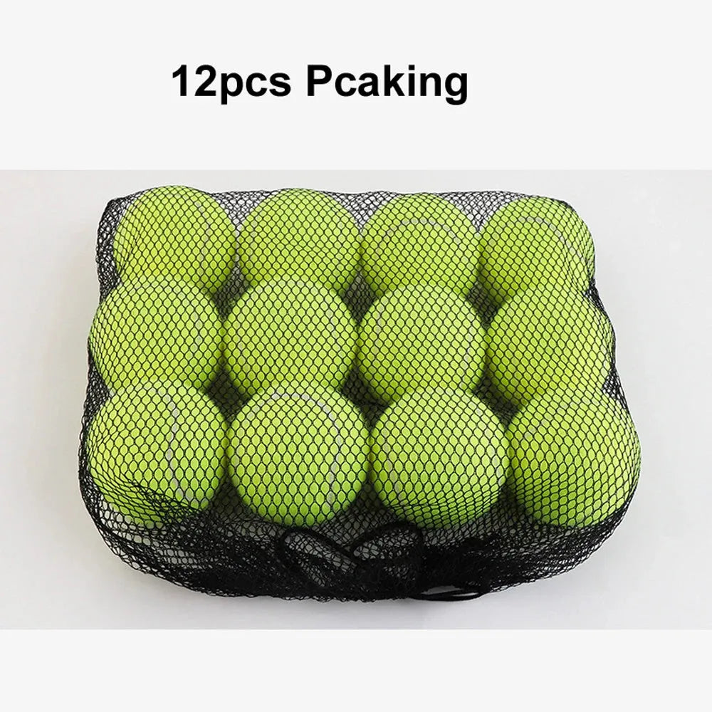 Rubber dog tennis ball toy in five colours: blue, green, pink, orange, and red