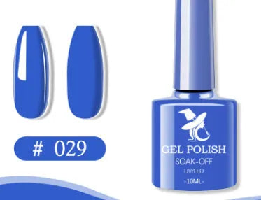 48 colour UV phototherapy plastic gel nail polish set with 7ml bottles in various finishes including glitter and nude shades