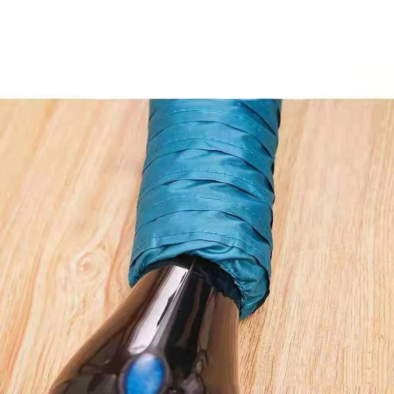 Blue high-density Oxford cloth pet drying bag for dogs and cats after baths, shown in size L