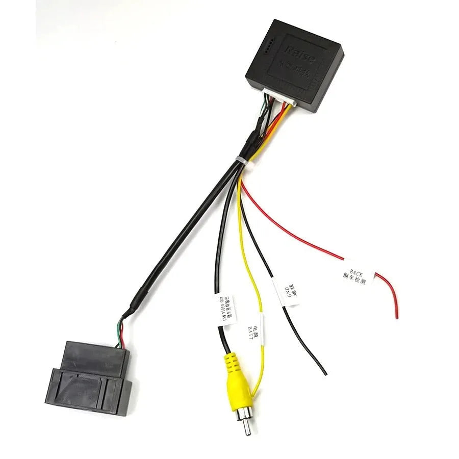 Black MIB host reverse camera conversion box with pure copper construction for Volkswagen and Skoda vehicles