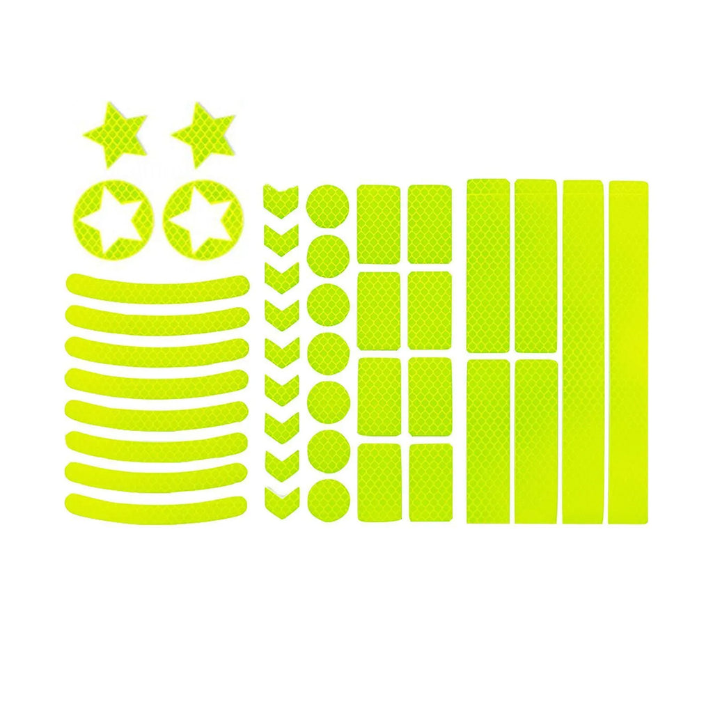 Bicycle reflective safety tape with grid pattern measuring 11.5x21cm in four colour options