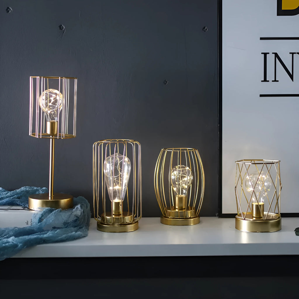 Nordic style geometric iron decorative light ornament with electroplated finish in multiple colour options.