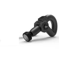 Black adjustable angle muscle massage gun with hot cold compress functions and five massage heads