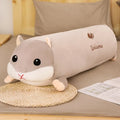 Grey hamster plush toy with stretch velvet fabric and down cotton filling, 100cm size