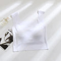 Women's non-marking sling vest with fixing cup and chest pad in seamless nylon construction