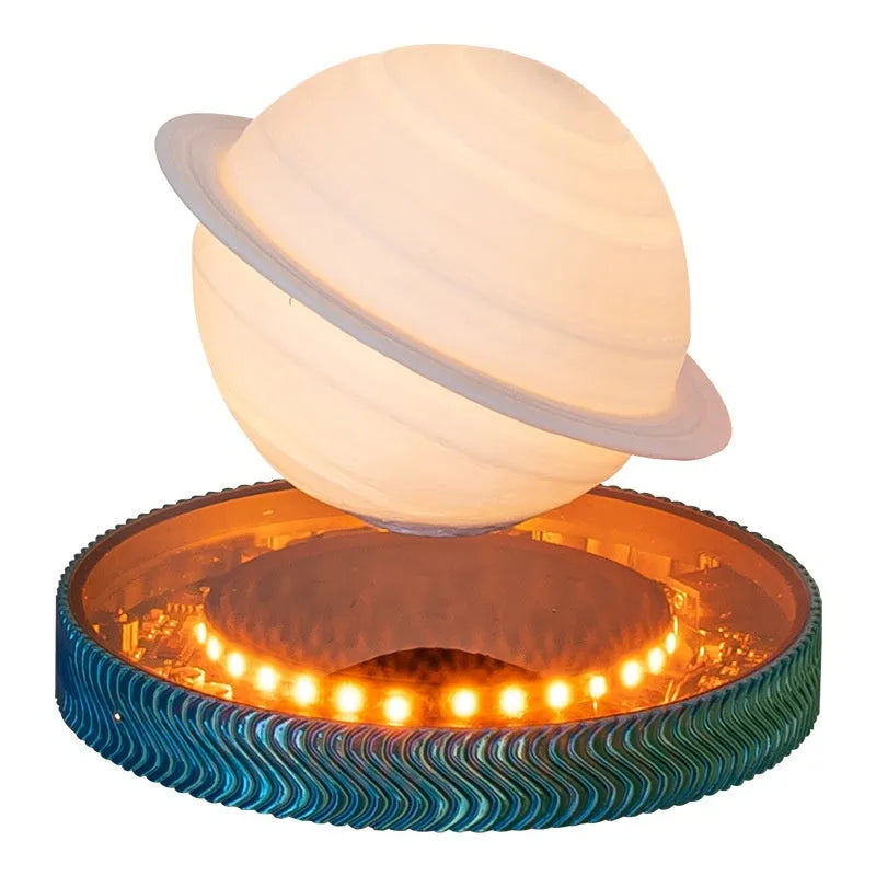 Magnetic suspension moon night lamp in modern simplicity style with 3D printed construction