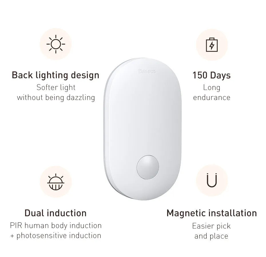 Human induction home light 108x60x22mm magnetic PIR night light with 4000K 6500K options