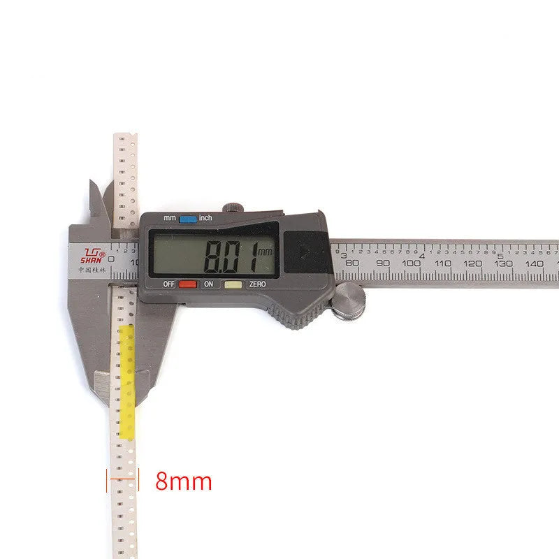 SMT double-sided splicing tape rolls in yellow, black, blue showing 8mm, 12mm, 16mm, 24mm widths