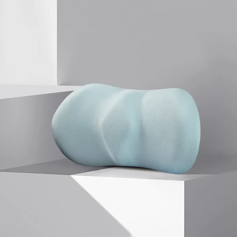 Car headrest pillow and lumbar support cushion set in multiple colour options