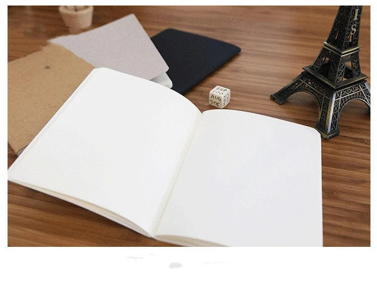 Retro graffiti sketchbook with blank pages in black, white, cowhide, or grey cover