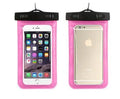 Waterproof phone pouch with clear screen for swimming and diving activities