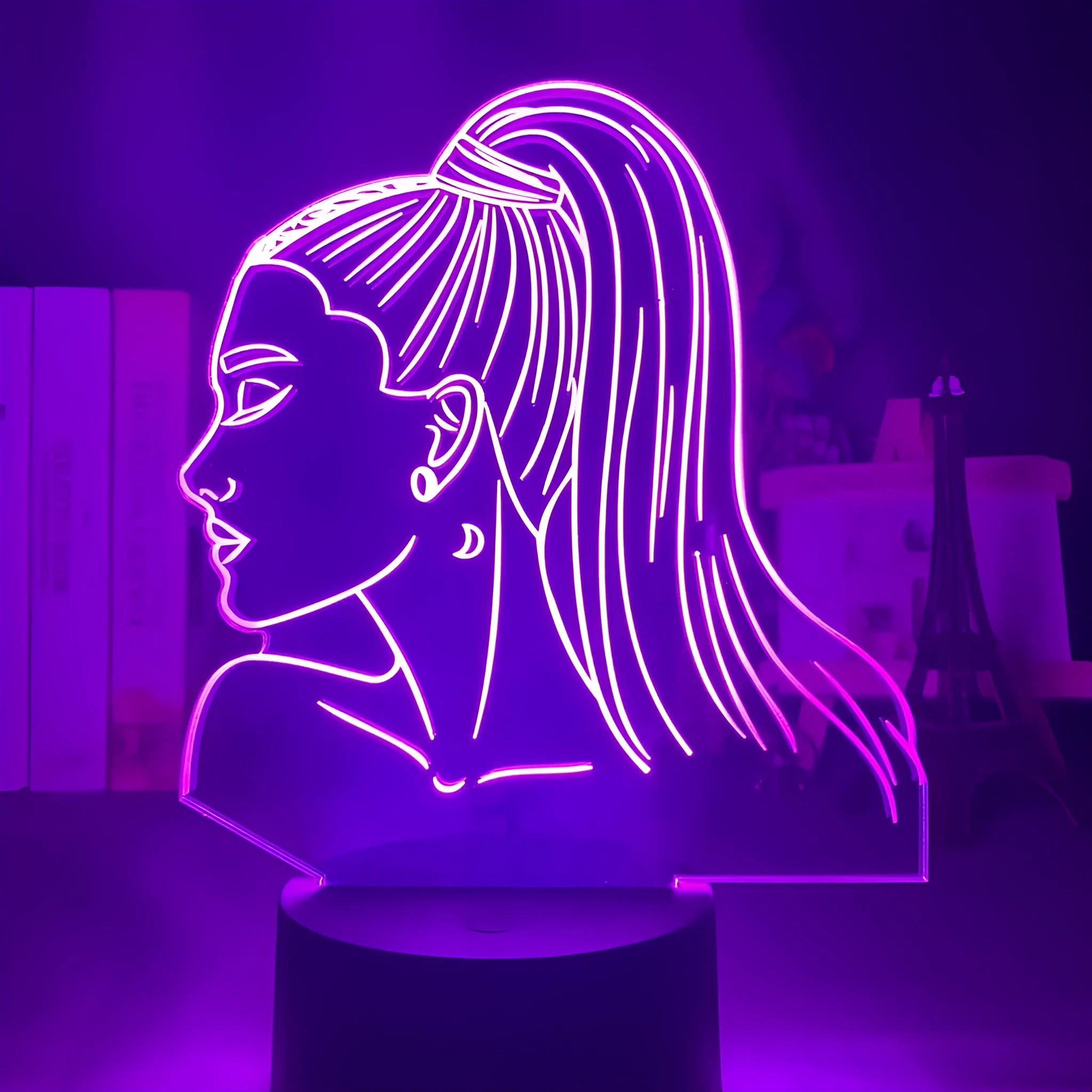 Slim 3D acrylic night light panel with LED illumination in European style