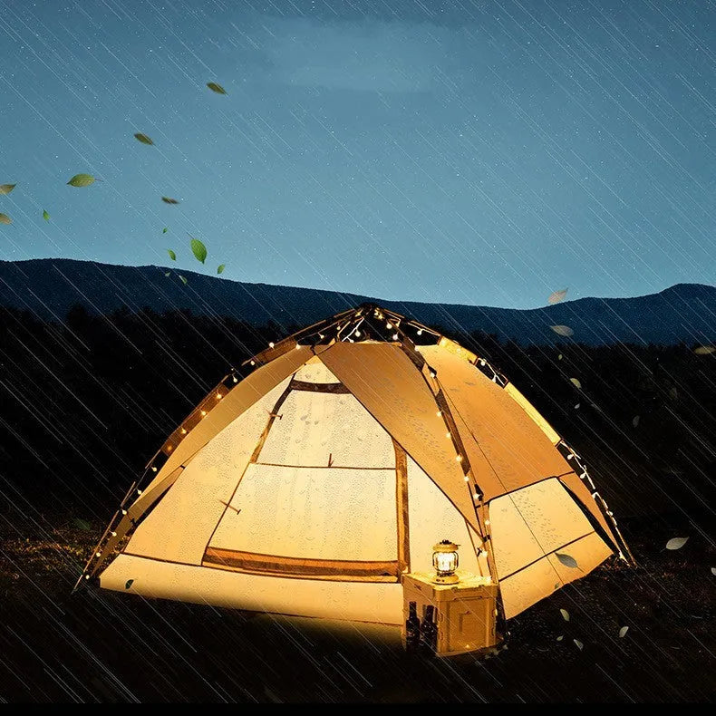 Pop-up outdoor tent double layer Oxford cloth automatic open waterproof camping 230x200x145cm 3-4 person