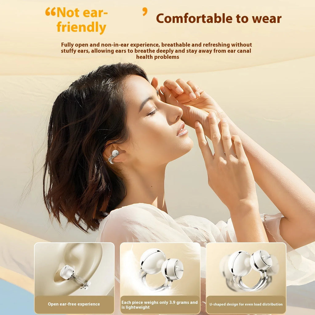 S36 Sports Bluetooth Headset clip ear wireless non in-ear Pearl White colour on display
