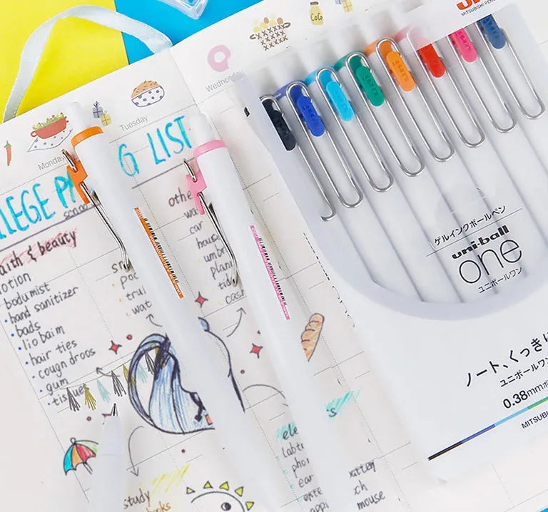 Gel sign pen, 140mm body, 0.38mm or 0.5mm tip, black blue red blue-black, 10 pcs box