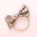 Children's knotted bow hair ring in cloth fabric with printed princess series design