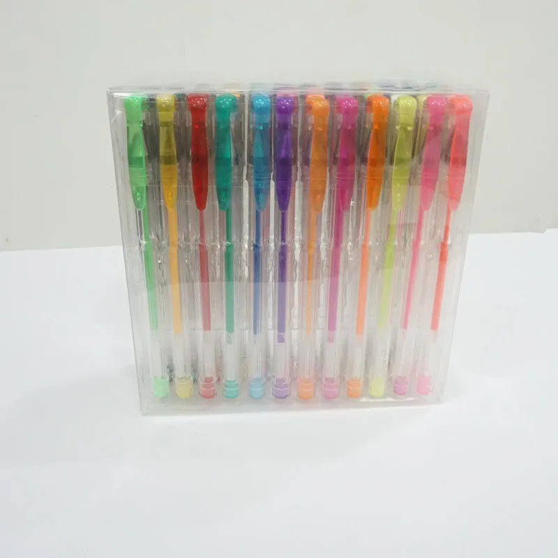 100 colour gel pens with 0.5mm and 1.0mm tips in a set for office and art use