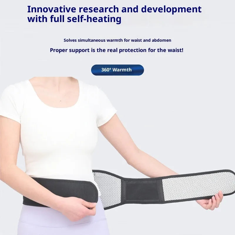 Waist supporter magnet steel plate lumbar belt in use during exercise, sizes M L XL