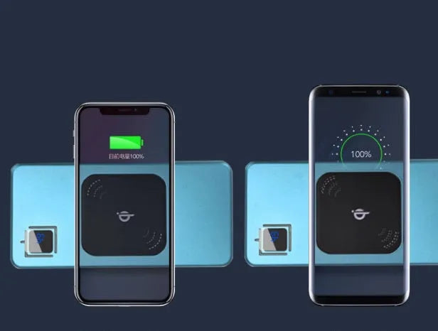 Portable power bank charger with LCD display in alloy casing showing black, silver, red, and blue colour options