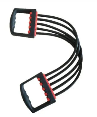 Chest dilator rubber rally arm muscle exerciser in black