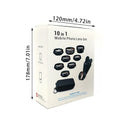 Black ten-in-one smartphone fisheye lens kit with aluminium-magnesium alloy housing and HD glass optics