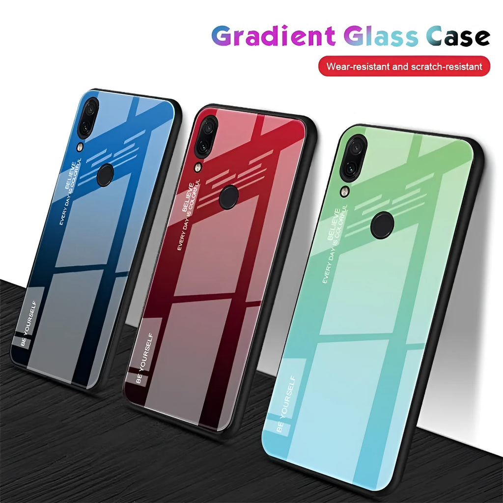 Gradient glass phone case with colour-shifting design for Redmi and Note smartphones