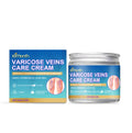 60g tube of varicose veins care cream with botanical ingredients including mint leaves and arnica