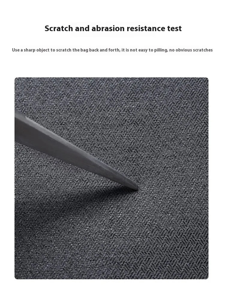 Men's 14-inch laptop protective sleeve in dark gray Oxford fabric with shoulder strap