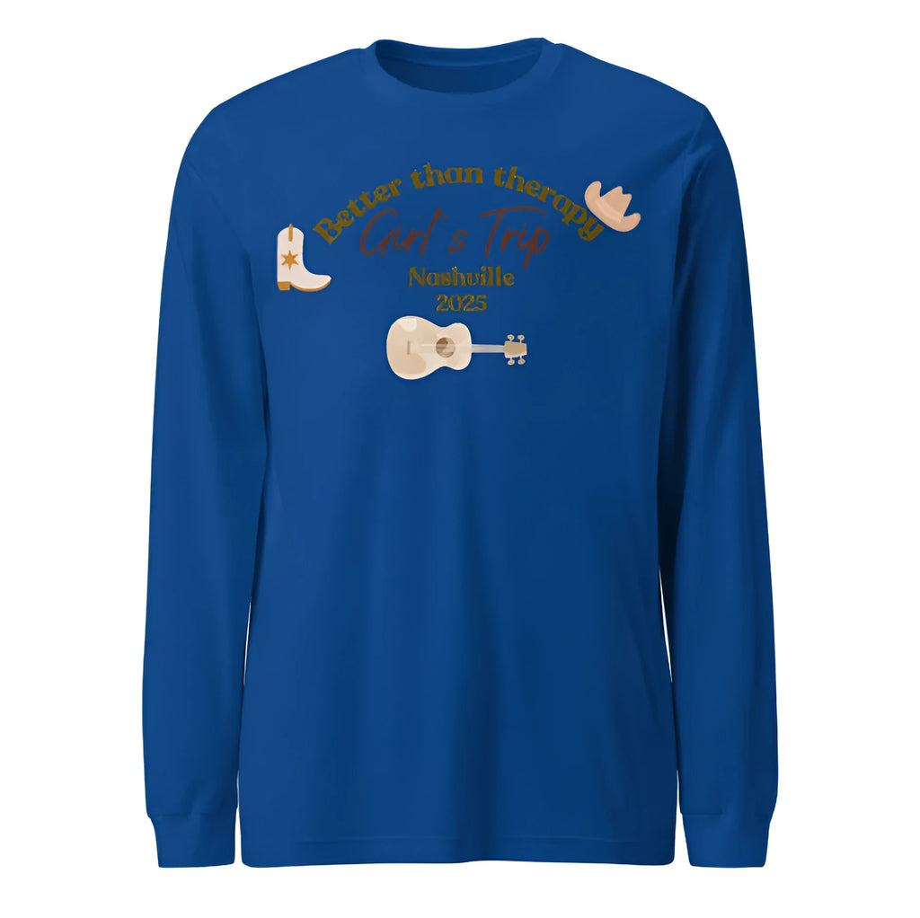 Men's blue loose fit round neck sweater with printed letter patterns in Japanese Korean casual style