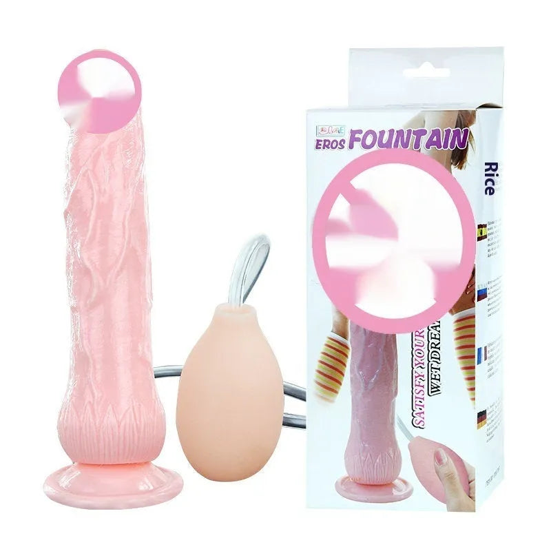 Flesh-colour suction cup dildo adult toy measuring 200mm long