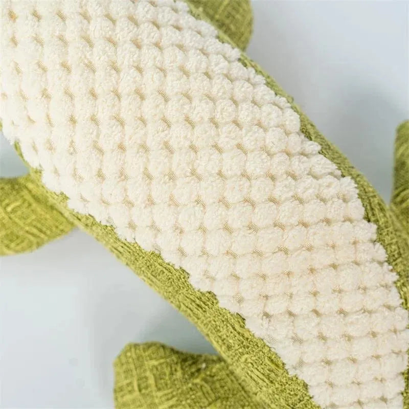 Blue corn grid texture pet plush toy for cats and dogs with biting sound feature