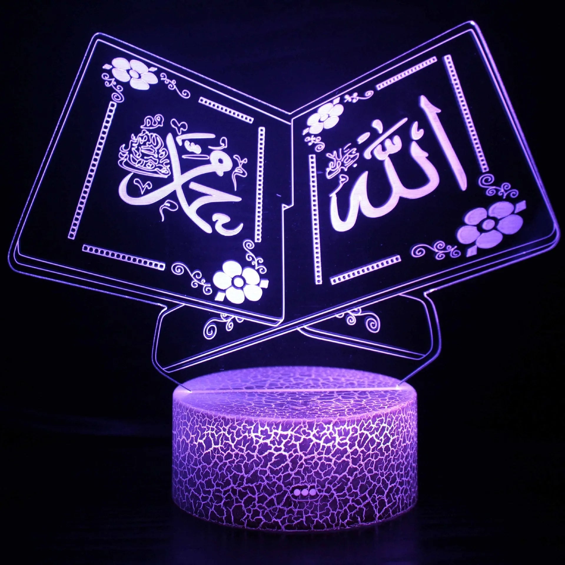 3D small night lamp LED colourful touch remote control USB bedside table lamp