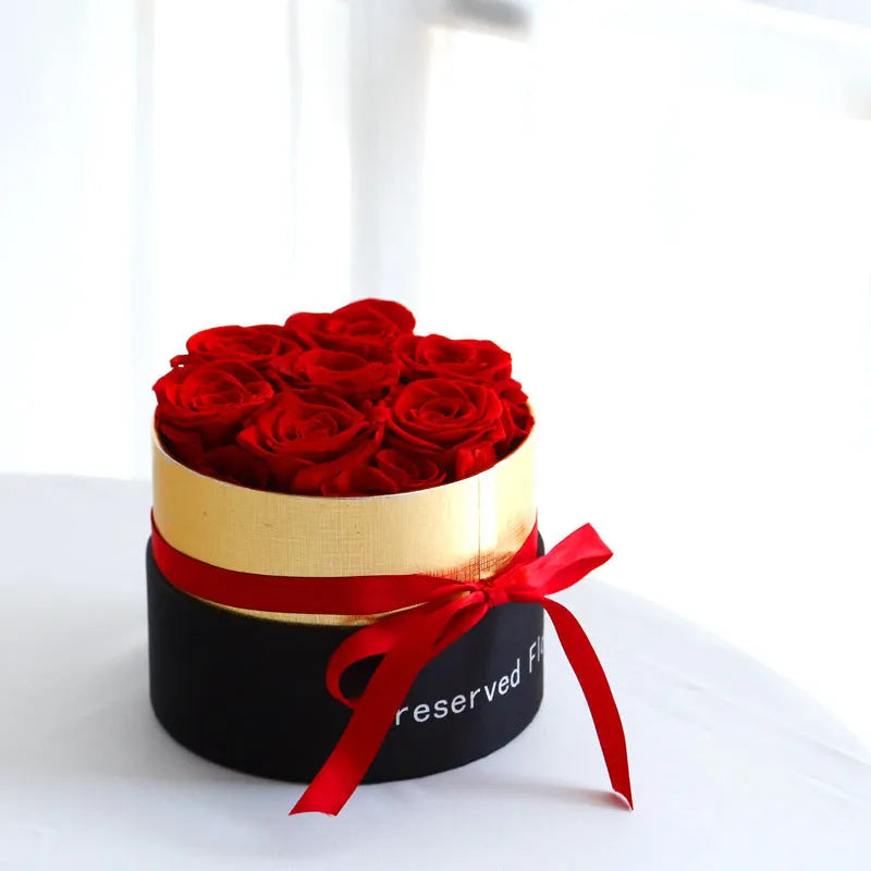 Preserved real eternal roses in luxury gift box set for Valentine's Day gifts
