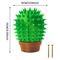 Creative Pet cactus cat scratch board in green plastic with comb feature, size 9x4x11 cm