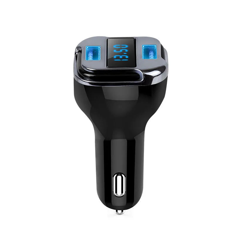 Smart GPS Satellite Locator Mobile Phone Charger with 24W Fast Charging, 4.2A Output, Universal USB Port, Suitable for 12V/24V Cars, Black ABS+PC Construction, Compact 7.5x3.8x3.8cm Design