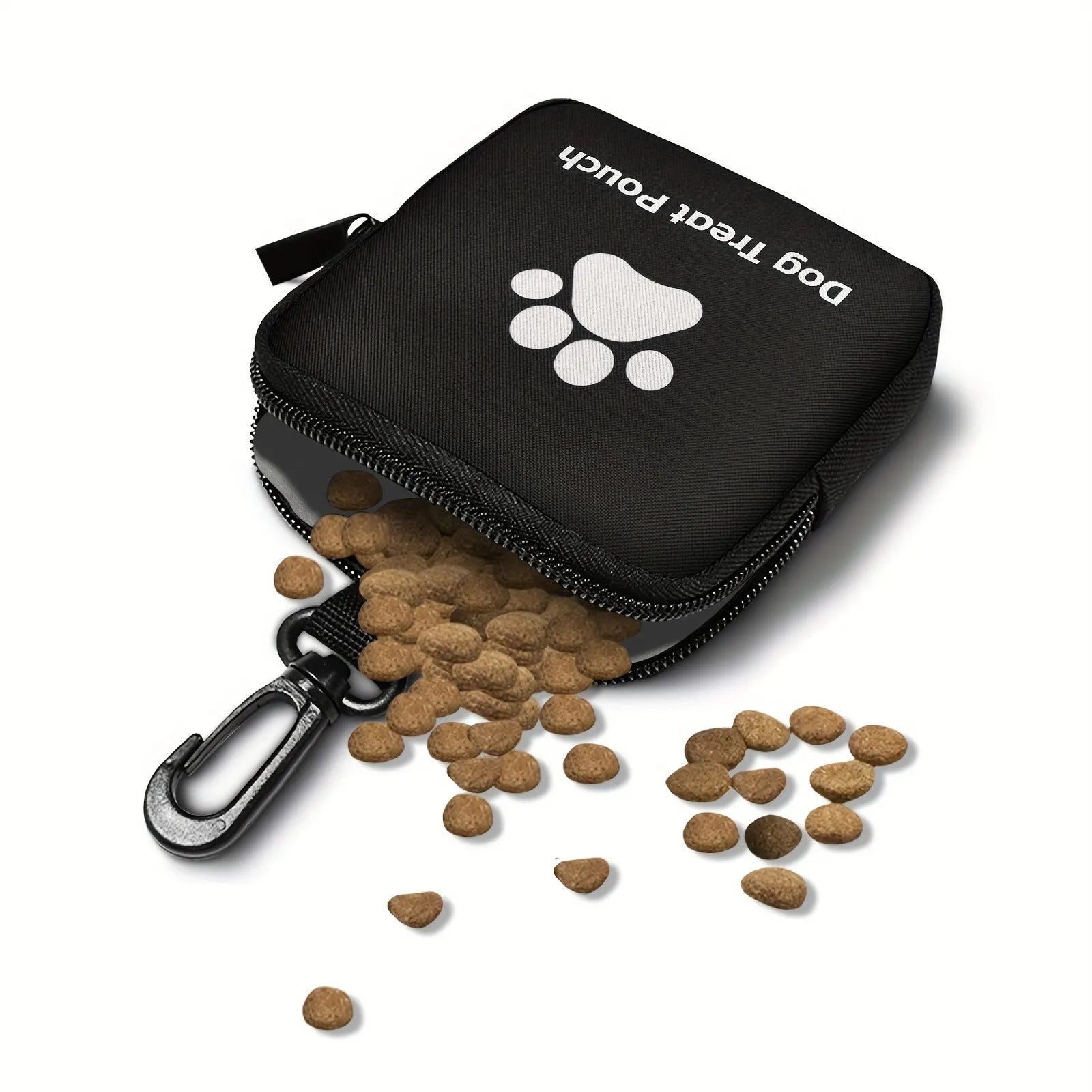 Polyester portable pet snack pack with zipper closure in Oxford material, available in four colours
