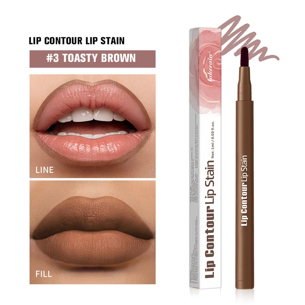 Wooden lip pencil in shade 2 Rosewood with visible colour tip and wooden casing