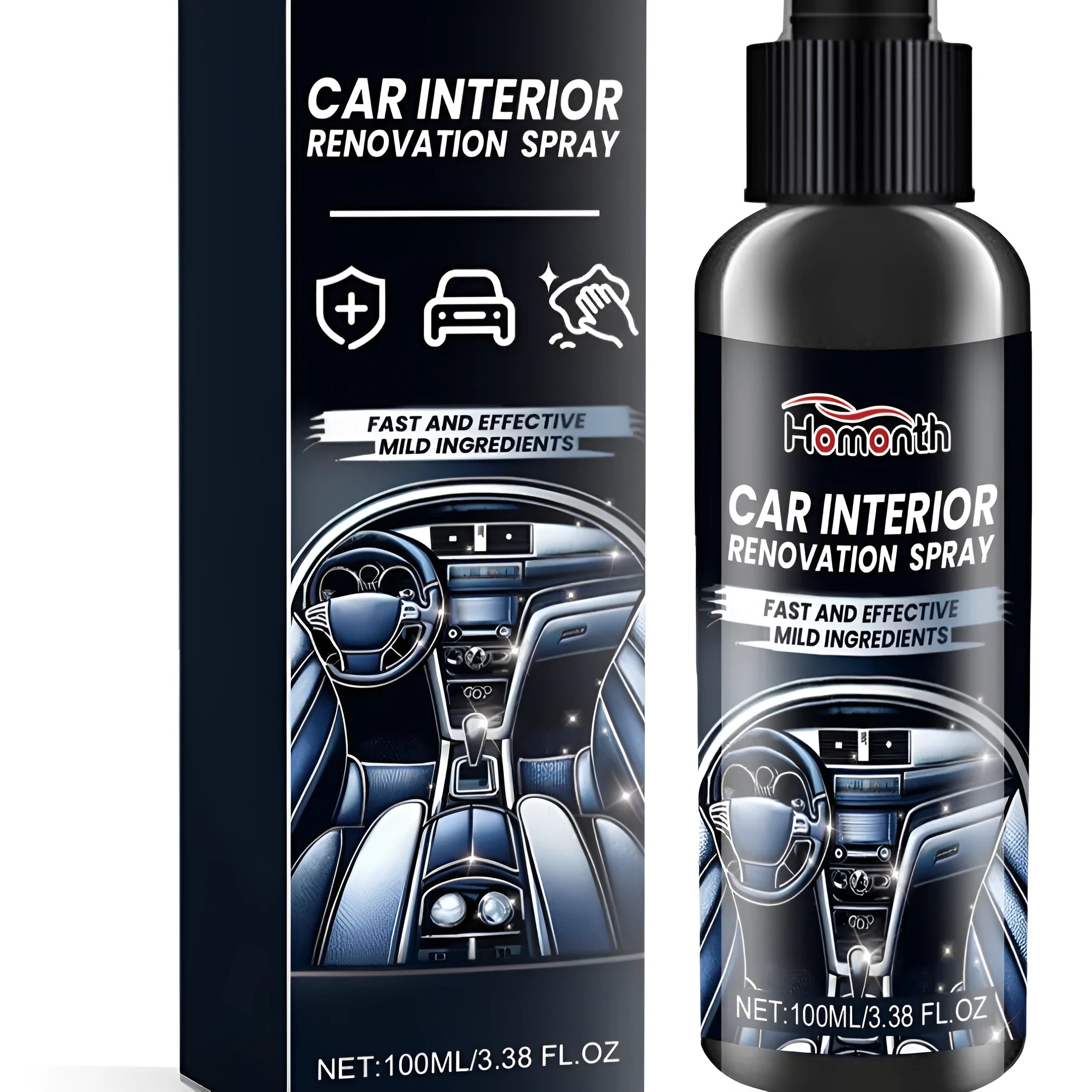 450 ml aerosol can of car interior renovation spray for fabric seats and upholstery