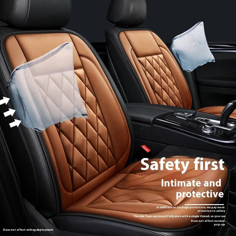 Winter solid colour car plush warm cushion in black with synthetic fibre fill and hemmed edge