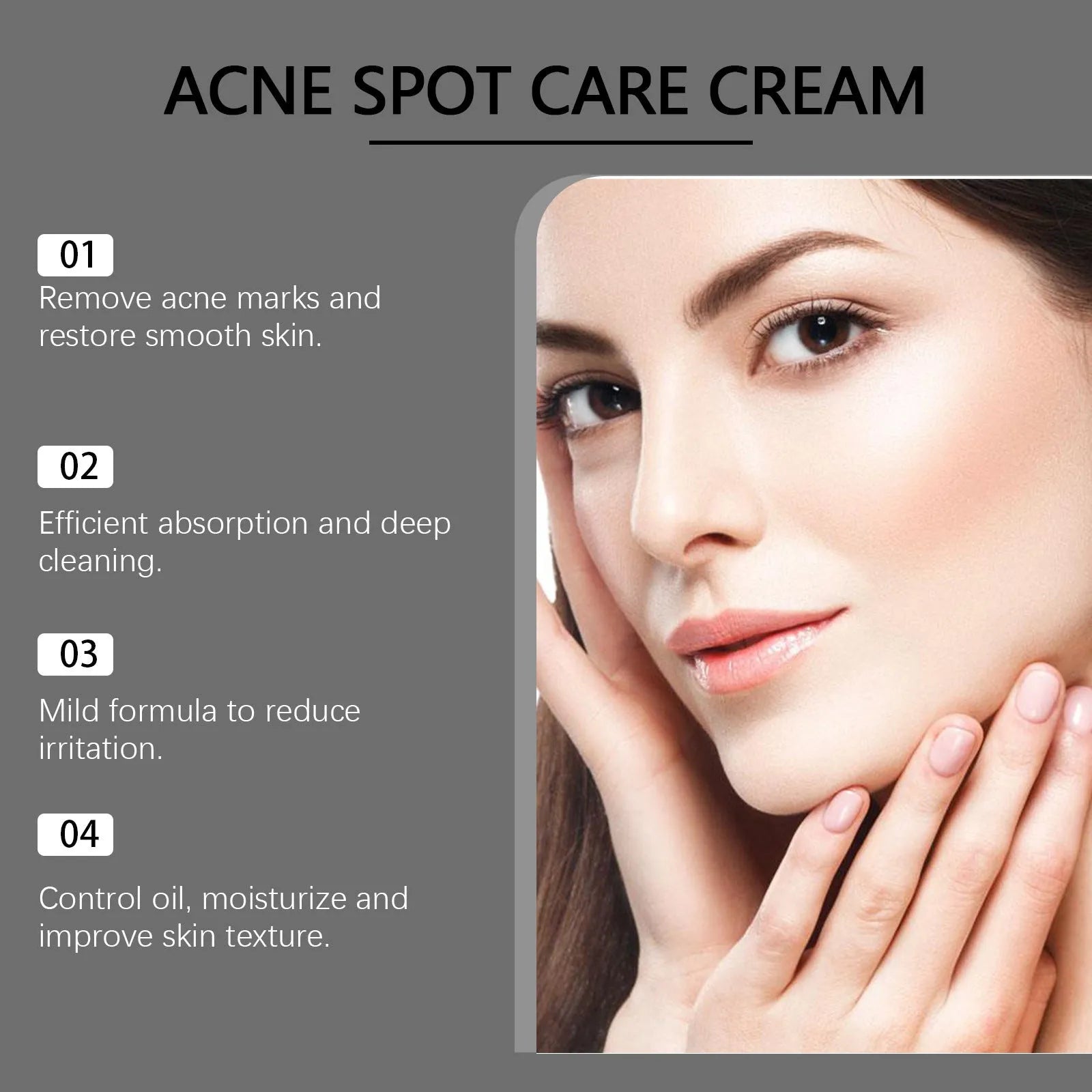 15g tube of hydrating acne cream with mint leaf, tea tree oil and aloe extracts