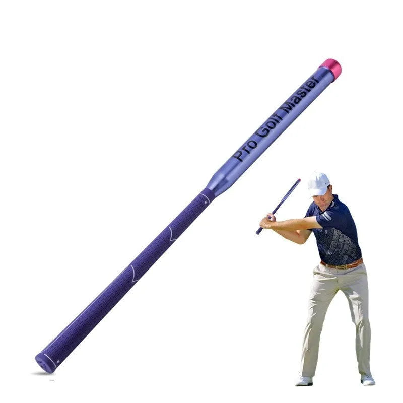 Golf training club with sound swing link model HGB021 on a plain background