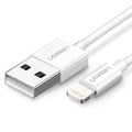 Apple MFi certified Lightning data cable in black with TPE cover and USB connector end