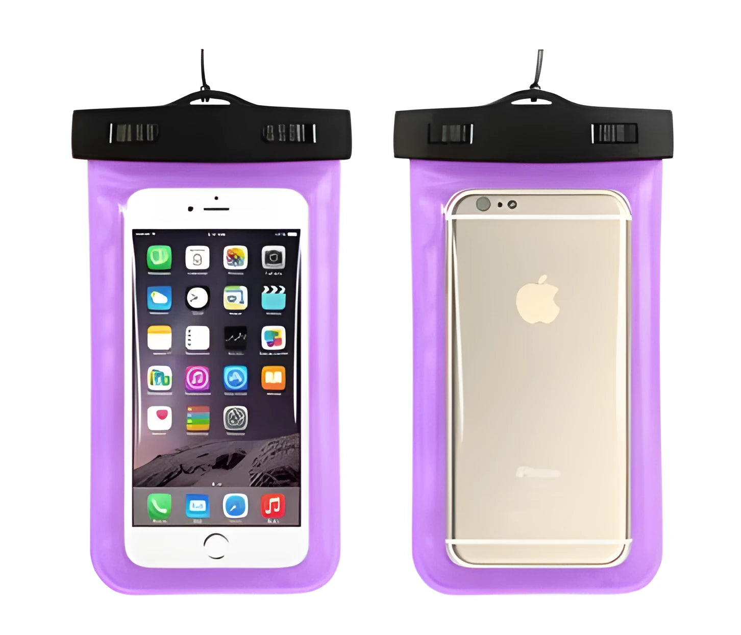 AQUA-ONE waterproof PVC phone pouch with clear touch screen, shown in blue colour
