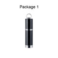 Black Amoi A1 metal digital voice recorder with display and included headset.