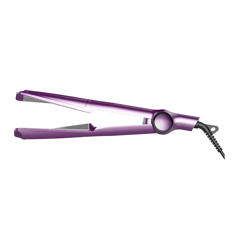 2-in-1 professional hair straightener and hair crimper with LCD screen and adjustable temperature dial in black finish