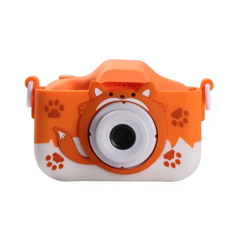 HD cartoon children's digital camera in blue with games and filter functions