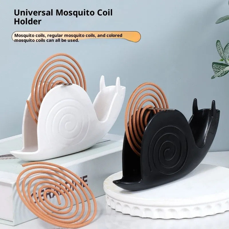 Plastic mosquito incense holder in creative animal style, black or white, for bedroom use