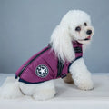 Waterproof dog coat with integrated harness in rain silk fabric for medium to large breeds